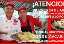 Celebra el «Día Nacional del Bife a lo Pobre» con una imperdible promoción en Donde Zacarías Plato de Bife a lo Pobre tradicional chileno servido en el Restaurante Donde Zacarías en Santiago.